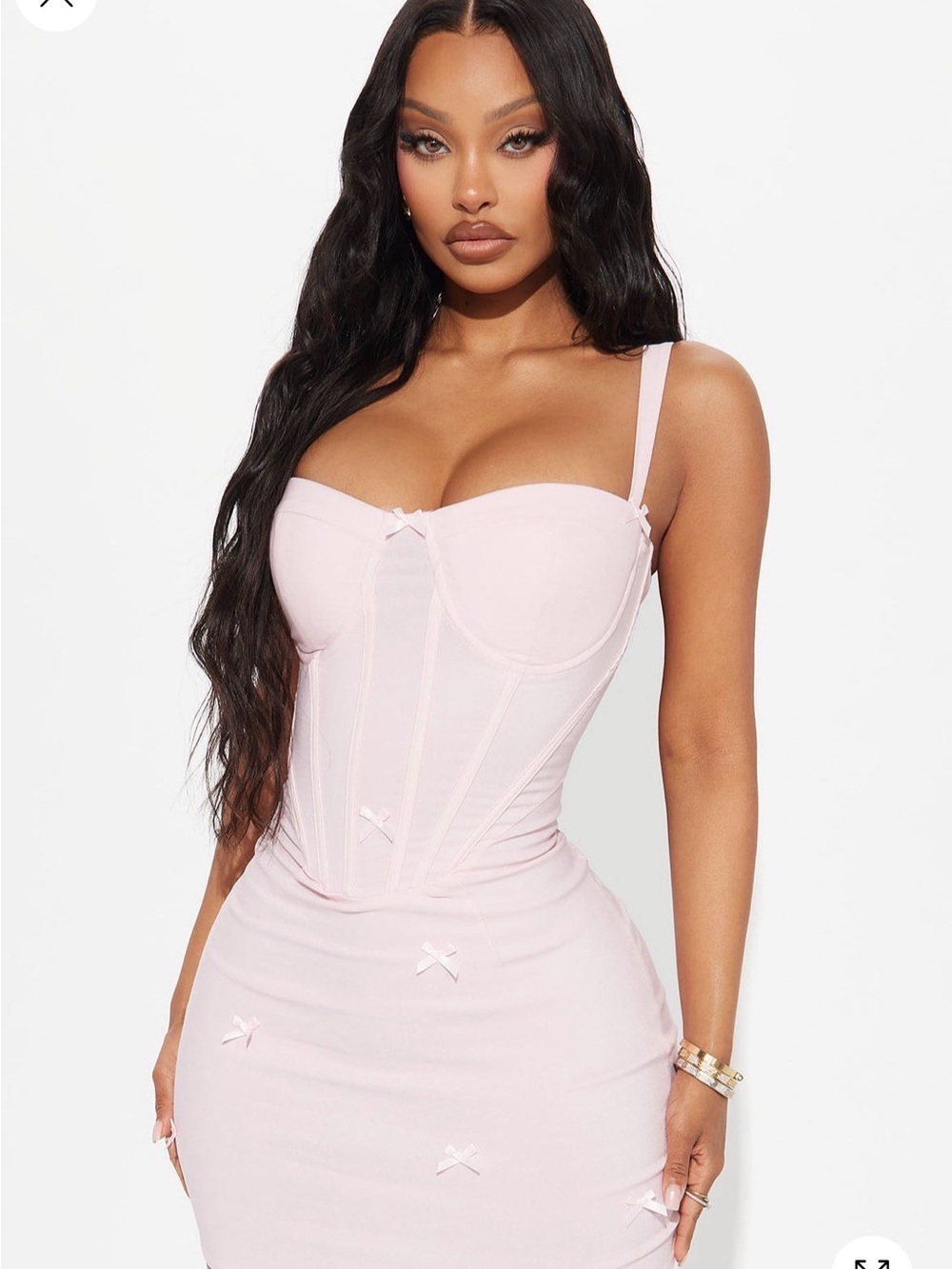 Fashion Nova Pink Bustier Corset Dress
